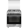 Glem SA765MI6 - Cucina a gas con forno elettrico, 5 fuochi 70x60 cm, inox, Classe energetica A