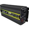 MEIVIYA Inverter a onda sinusoidale pura 3000W 4000W 6000W 8000W Inverter a onda sinusoidale pura 12V 220 Convertitore di potenza Adattatore Home Solar Inverter Power Bank for camion all'aperto(6000W,24V_220-
