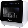 Yolco DWM02 - Lavastoviglie da tavolo compatta, 5 l, mini lavastoviglie per 2-3 controsoffitto, autoportante, 6 programmi, acqua calda 75 °C, serbatoio dell'acqua e collegamento dell'acqua, ideale per