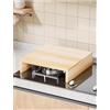 Cherrii Supporto for piano cottura a gas, copertura for, piastra for, ripiano portaoggetti for cucina elettrica, vassoio di base rialzato for fornelli(H 6cm/2.4in,50x20cm/19.7x7.9in)