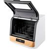YyanLAK Lavastoviglie da tavolo, 800 W, mini lavastoviglie portatile, per piccole case, appartamenti, dormitori, barche, camper (oro)