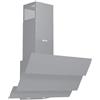 Wiggo Cappa aspirante 60 cm - Design in vero vetro senza testa, aria di ricircolo/scarico, 300 m³/h, touch screen LED, 3 velocità, con filtro antigrasso e 2 filtri a carbone, frontale in vetro (grigio