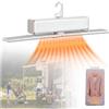 MeLtor Stendino Elettrico Asciugabiancheria, 400 W, Temperatura Costante 80 ℃, Bassa Rumorosità Asciugatrice Elettrica Portatile, Per Appartamenti Rv Travel, Dormitori,White