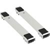 Generico Supporto a rulli for apparecchi mobili estensibile da 2 pezzi | Base supporto dotata di ruote for uso lavatrice e frigorifero(2pcs Silver)