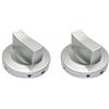 Franza Manopola Universale Ø 8 mm. Colore Argento Silver serigrafata per Barbecue BBQ cucine Piani Cottura industriali Professionali - M9005-2 Pezzi