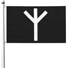 Generic Algiz Rune Bandiera Con 2 Occhielli Bandiera Da Giardino Flag Per Esterno Balcone Prato 3X5Ft