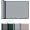 AXT SHADE Frangivisto Balcone Protezione 90x400cm HDPE Cache Vue Balcon Protection UV Opaque Résistant aux Contre Vent avec Trous et Serre Câbles pour Exterieur Terrasse-Grigio Chiaro