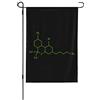 IUBBKI THC Molecule Yard Flag Double Sided Vertical Yard Flag, Per Tutte Le Stagioni Per La Decorazione Esterna 12,5x18