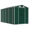 vidaXL Capanno da Giardino Verde 191x385x198 cm in Acciaio Zincato