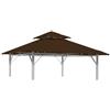 SkyFace Tetto di Ricambio per Gazebo 3x3 m 2 Livelli da Giardino, Telo Copertura per Gazebo Resistente all'Acqua Anti-UV 30+, per giardino, patio, esterni, tende da sole (caffè)