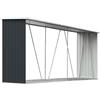 vidaXL Capannone da Giardino in Acciaio Zincato Capanno da Esterni Portalegna Ripostiglio per Legna Accessori Giardino 330x84x152cm Antracite