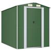 vidaXL Capanno da Giardino Verde 192x274x223 cm Acciaio Zincato