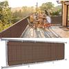 NINGBAI Frangivisto Balcone Recinzione 70 x 450 cm Telo Ombreggiante Rete Ombreggiante Frangivento HDPE 220g/㎡, Protezione UV per Veranda, Cortile, Terrazza, Marrone