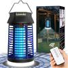 Loowoko Insetticida Elettrico Con Telecomando, Lampada Anti Zanzare 4200V Con Luce LED, Trappola Elettrica Per Mosche Impermeabile Mosquito Killer, Lampada Anti Zanzare Per Interni Ed Esterni Casa