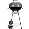 LIVOO Barbecue a charbon - LIVOO - DOC172K - ø41 cm - Grille en acier chromé - Hauteur 69,5 cm - Poignées - 2 roues crantées