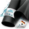 Whimar Telo per Laghetto o stagno in PVC Nero Realizzato con rinforzo interno, Atossico, Flessibile, Resistente al gelo e Stabilizzato UV Spessore mm0,5 - Made in Germany - Varie misure (3x2 m - 0,5 mm)