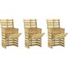 vidaXL Compostiere da Giardino Doghe 4 pz 80x50x100 cm Pino Impregnato