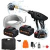 Mulcort Idropulitrice ad Alta Pressione a Batteria, Mulcort Lavatrice Elettrica Senza Fili 6 in 1 Spray 60Bar 300W Macchina Lavatrice ad Alta Potenza con Batteria Ricaricabile