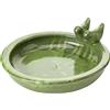 Esschert Design FB489, verde bagno di uccelli rotondo in ceramica, 4.3* 12.9* 12.7