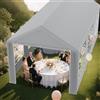 UISEBRT Tenda da Festa Robusta 3x6 m con Tetto in PE 170g/m² e Parti Laterali in PE 130g/m² con Finestre - Tendone da Giardino 3x6 Impermeabile per Feste in Giardino, Matrimonio, Tenda da Festa con