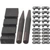 Solaughguy Kit di riparazione per motosega tascabile per catene con passo 325, 0,58 e /4, smagliacatena in acciaio al carbonio con ago rivettato, base catena e 10 cinghie di collegamento