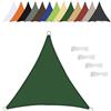NINGOU Vela ombreggiante Triangolo equilatero 3x3x3m Impermeabile Tenda a Vela Parasole Protezione Solare Anti UV per Giardino Esterno Terrazza-Verde
