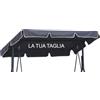 Ferocity Personalizza la Tua Taglia Tetto del Dondolo da Giardino Ricambio Ricambi tettuccio Copertura Superiore baldacchino Tua Dimensione Grafite [101]
