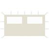 vidaXL Parete con Finestre per Gazebo 4x2 m Crema