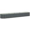 vidaXL Letto Rialzato da Giardino 400x80x44cm Acciaio Zincato Grigio Fioriera