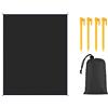 FANSU Coperta Picnic Impermeabile, 200x200Anti Sabbia Telo Mare Grande, Portatile Telo Picnic Telo Mare Grande per Spiaggia,Campeggio,l'Escursionismo,Viaggi (200x200cm,Nero)