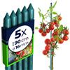 KADAX Supporti in Acciaio Plasticato - 5 x 90cmx16mm, Sostegni per Pomodori, Bastoncini di Supporto per Piante Rampicanti, Pali per Orto e Giardino