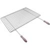 Deos grill Griglia in acciaio inox europeo con larghezza impostabile da 65-90x45cm, Manici in legno.