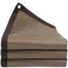Generico Tenda da Sole per Esterno,Telo Rete Ombreggiante Marrone Occhiellato Vele Parasole per Copertura Pergolato con Occhielli per Recinzione Giardino Balcone,6x8m
