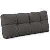 POKAR Cuscino-schienale Imbottito 120x40cm per Divano da Giardino, fodere asportabile e lavabile, Spalliera per Bancali, Interno ed Esterno, DYI - fai da te, senza Pallet, antracite