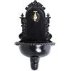 aubaho Lavandino Fontana fontane a Muro in Alluminio in Nero nostalgico 72 Centimetri