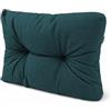 POKAR Cuscino-schienale Imbottito laterale 60x40cm per Divano da Giardino, fodere asportabile e lavabile, Spalliera per Bancali, Interno ed Esterno, DYI - fai da te, senza Pallet, verde scuro