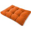 POKAR Cuscino-sedile Imbottito 120x80x12cm per Divano da Giardino, fodere asportabile e lavabile, per Bancali, comoda Seduta per Interno ed Esterno, DYI - fai da te, senza Pallet, Arancione
