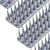 Konzept 11 Dissuasore per piccioni, 6 metri (12 pezzi x 50 cm, 3 cm di altezza), in plastica resistente ai raggi UV, colore argento, resistente alle intemperie, sistema a click, protezione per uccelli a 3 file