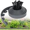 UISEBRT Bordo Giardino Flessibile 10m - Bordi Aiuole Plastica con 30 Chiodi di Fissaggio Decorazione da Giardino, Grigio