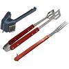 De Luca Coltellerie SET 3 PEZZI ACCESSORI X BARBECUE FORCHETTONE PINZA E SPAZZOLA MULTIUSO DE LUCA