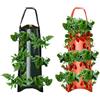 Generico 2 Pezzi Borsa per Piante Fragole, Sacchetti per Piantare Fragole da Appendere, Sacchetti Cilindrici Sospesi con 8 Fori E Manici, Pers Piantare Fragoles, Pomodori, Verdure E Fiori