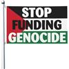 Generic Bandiera Stop Funding Genocide Support Palestine Bandiere Poliestere,Stampa Flag Per Balcone All'Aperto Interno 90X150Cm