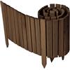 Garronda Rollborder Recinzione in legno flessibile 200 x 40 cm bordatura giardino bordura per aiuola staccionata in legno cordolo Decorazione da frutteti Palizzata GD-0149 Marrone Scuro