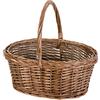 VERDELOOK Cesto Olandese in Vimini Spaccato con Manico, 39x29 h30 cm