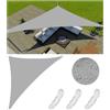 FlySoul Tenda a Vela Parasole Vele Ombreggianti Impermeabile Triangolo Vele Parasole da Giardino Protezione Solare Schermo UV con Fune e Anello D per Terrazze Balconi 4.1x4.1x5.8M