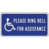 TammieLove Please Ring Bell for Assistance Sign Metal Sign 20,3 x 30,5 cm