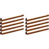 innogard 10 pezzi - Ancoraggio a terra per bordo prato largo - Acciaio Corten - Asta di fissaggio 450 x 50 x 12 mm, spessore 1,5 mm