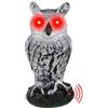 Duroecsain Spaventapasseri, 27 cm, gufo, spaventapasseri, statuetta con occhi luminosi e simulazione realistica di spaventapasseri, repellsi_f per uccelli e piccioni