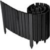 Garronda Rollborder Recinzione in legno flessibile 200 x 40 cm bordatura giardino bordura per aiuola staccionata in legno cordolo Decorazione da frutteti Palizzata GD-0149 Grafite