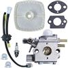 Gubeter Kit carburatore Gubeter, per decespugliatore Echo Gt-2400 Ppt-2400 Pole Saw Ppsr-2433 Srm2400, per 12300052133/12300052130/12300052132/12300052131, sostituire per Wt-424 Wt-424-1 Wt-424C